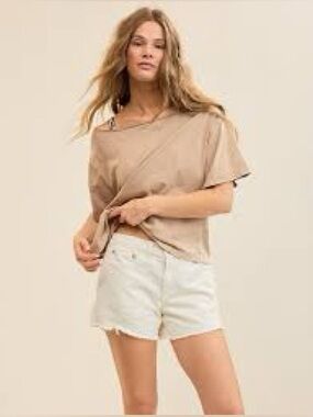AERIE White Denim Short BNWT